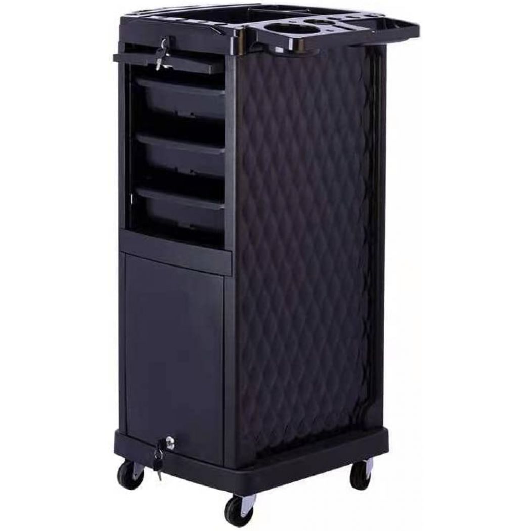 Professional Double Locking Shelf Trolley for Salon